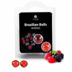 PALLINE BRASILIANE FRUTTI DELLA FORESTA SET 2 PALLINE