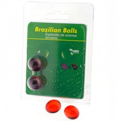 TALOKA - 2 PALLINE BRASILIANI GEL INTIMO FRAGOLA E CIOCCOLATO