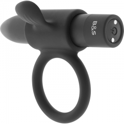 BLACK&SILVER CAMERON RECHARGEABLE VIBRATING RING BLACK