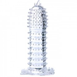 PENIS SLEEVE WITH STIMULATING POINTS CLEAR 14 CM