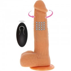 DIVENTA REALE - PELLE DILDO VIBRANTE PERLINE ROTANTI