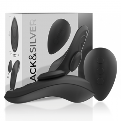 BLACK&SILVER - PRESTON VIBRATING PANTIE SILICONE RECHARGEABLE BLACK