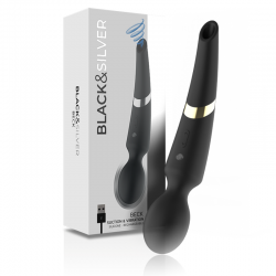 BLACK&SILVER - BECK SUCTION & VIBRATION SILICONE RECHARGEABLE BLACK