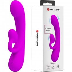 PRETTY LOVE - SINCERE SILICONE VIBRATOR AND STIMULATOR PURPLE