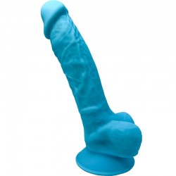 SILEXD - MODELLO 1 PENE REALISTICO PREMIUM SILEXPAN SILICONE BLU 17,5 CM