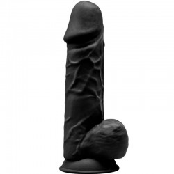 SILEXD - MODELLO 1 PENE REALISTICO PREMIUM SILEXPAN SILICONE NERO 21,5 CM