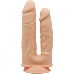 SILEXD - MODELLO 1 VIBRATORE PENE REALISTICO A DOPPIA PENETRAZIONE SILICONE PREMIUM SILEXPAN 17,5 / 19,5 CM