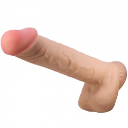 PRETTY LOVE - DILDO REALISTICO SLIDING SKIN SERIES CON VENTOSA SCORREVOLE DELLA PELLE FLESH 26 CM