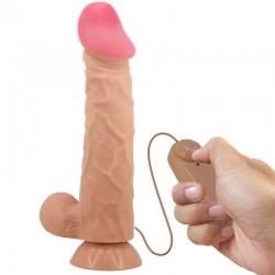 PRETTY LOVE - DILDO REALISTICO SLIDING SKIN SERIES CON VENTOSA SCORREVOLE DELLA PELLE FLESH 24 CM