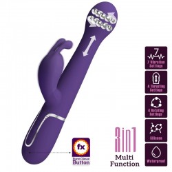 PRETTY LOVE - VIBRATORE DEJON RABBIT 3 IN 1 MULTIFUNZIONE VIOLA