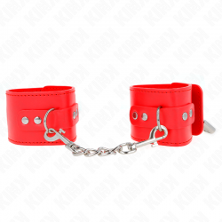 KINK - RESISTENZA DA POLSO CON CHIUSURA A LUCCHETTO ROSSO REGOLABILE 16-23 CM X 5,5 CM