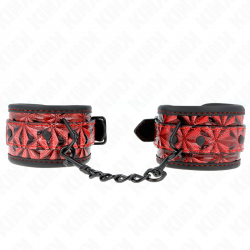 KINK - RESISTENZA DA POLSO CON MOTIVO A DIAMANTI ROSSO SCURO REGOLABILE 17-26 CM X 5,5 CM