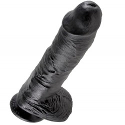 KING COCK 10" COCK BLACK WITH BALLS 25.4 CM