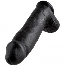 KING COCK 12" COCK BLACK WITH BALLS 30.48  CM